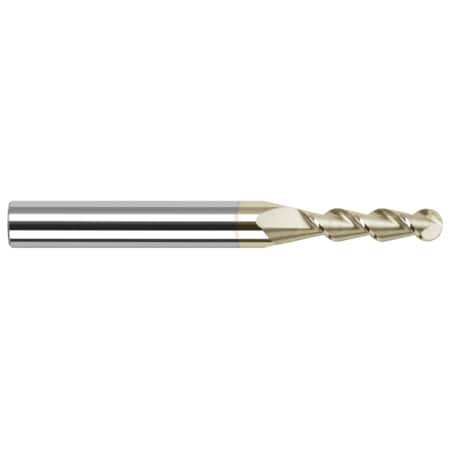 Harvey Tool High Helix End Mill for Aluminum Alloys - Ball, 0.1250" (1/8) 27908-C7